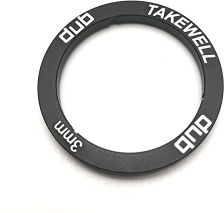 takewell Dub Innenlager-Spacer für SRAM Dub Innenlagereinbau, Aluminium, Schwarz, 1 Stück, Breite: 3 mm. Der Abstandshalter aus Aluminiumlegierung ersetzt den Abstandshalter aus Kunststoff.