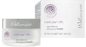WELLMAXX® cellular lift age defense lifting face mask New Formula I für alle Hauttypen I vegan I ohne Farbstoffe I softes Mousse I Mandelöl I parabenfrei I Dermatologisch getestet I 75ml