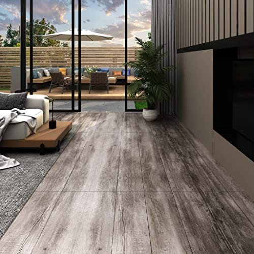 XIAOGUANG PVC-Laminat-Dielen 5,02 m² 2 mm Selbstklebend, Fliesenfolie, Laminatboden, Küchenrückwand Folie, Bodenbelag Selbstklebend, Wandverkleidung, Deckenpaneele, Mattbraun Holz