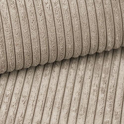 4L Textil Polsterstoff Möbelstoff Gestreifter Kord Stoff als Meterware Breitcord Cord-Optik