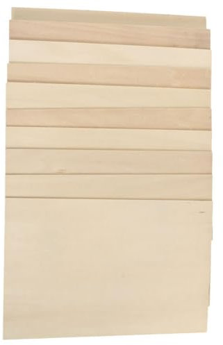 DIYEAH 10stücke Bastelholz Platten Unbearbeitete Holzplatten Für Diy Projekte Aus Hochwertigem Lindenholz Zum Gravieren Malen Und Dekorieren