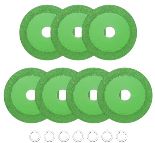 sourcing map Confezione da 7 dischi da taglio per vetro da 10,2 cm per smerigliatrice angolare da 10,2 cm, dischi diamantati ultra sottili per tagliare piastrelle di cristallo di giada in ceramica