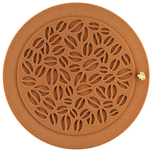 Silikomart Decor Tapis en silicone alimentaire 18 cm de diamètre x 0,2 cm de haut, décor café