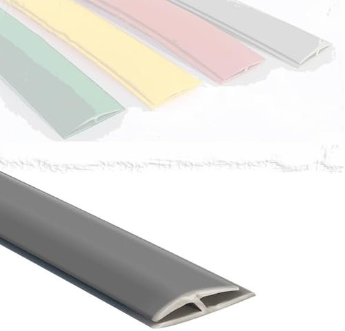 ZIUSFAC 100 Cm Boden Übergangsleiste Profil Vinyl Flach Übergang Türschiene PVC Abschlussleiste Laminat Fußboden Spalt Verbindungs Übergangprofil Höhe Weniger Als 0,5 Cm Abdeckleiste Für Fußböden Bode