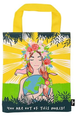 moses. Basically it´s magic Büchertasche Flowers, Kleine Tragetasche aus 100% Baumwolle, Geschenkverpackung zum Buch, schönes Geschenk für Vielleser, Leseratten und Buch Fans, Schutz für Bücher