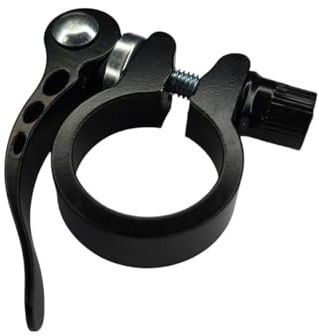 cyclingcolors Fahrrad Sattelstützenklemme Schnellspanner Sattelklemme Aluminium Sattelkloben Sitzklemme Mountainbike Rennrad, Durchmesser 28.6 mm (Schwarz)