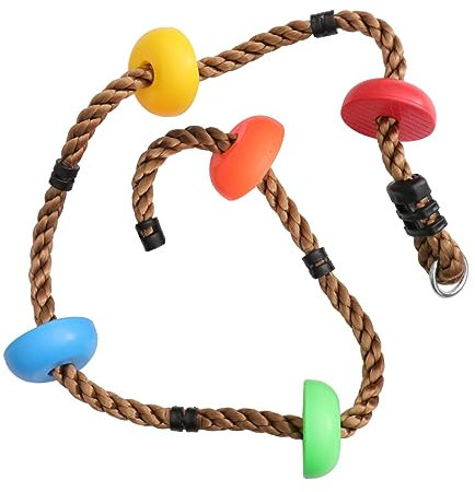 ifundom 1Stk Kinderschaukel im Freien Auto LED-Röhre Steigleitung turngeräte für Outdoor- für Schaukelspielzeug für schaukel strickleiter hölzern Colorful