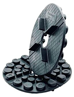 VERLEGEHILFEN 50 x Gummi Stelzlager - Flexibles Plattenlager - Fugenbreite 3mm x Höhe 10mm - Flexibles Stelzlager für Terrassenplatten. Gummi Plattenlager mit Fugenkreuz (3 x 10mm (B x H))