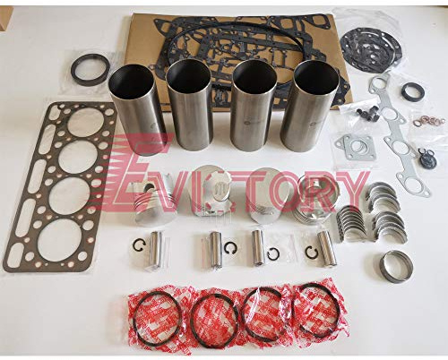 Overhaul Kit ConRod liner bearing gasket piston ring set For Kubota V1902 Engine Tractor