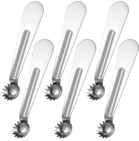 6 PCS Tomato Corer Tool, Stainless Steel Tomato Strawberry Stem Corer Remover Strawberry Huller Tool Fruit Vegetable Core Baller Tools for Vegetable and Fruit Corers Practical Kitchen Tools (Silver)
