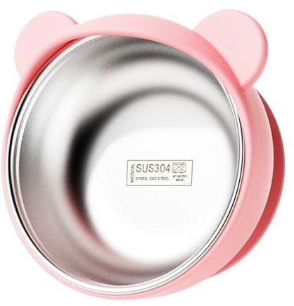 Ciotola Per Bambini,Ciotole In Silicone Alimentare Con Ventosa | Utensili In Acciaio Inox Per Alimenti Per Bambini A Casa O In Viaggio