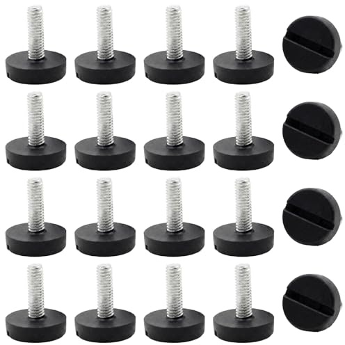 20 Pezzi Feltrini Sedie m6 Ø20mm, Mobili Feltrini per Sedie con Chiodo, Gommini per Sedie Rotondi Piedini per Sedie Antiscivolo, Piedini per Sedie Tavolo Chiodi Per Mobili In Legno Gambe di Tavoli