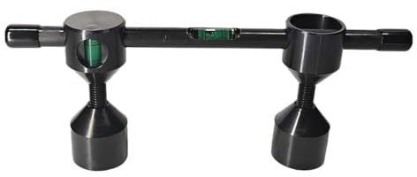 Asixxsix Allineatore per Flangia Filettata, Utensile di Precisione in Lega di Alluminio con Livella Integrata, per Tubi