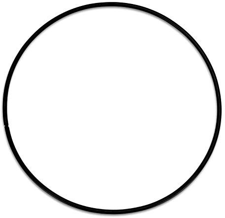 NaDeco Metallring Schwarz beschichtet Ø 20-50 cm, Stärke ca. 3-4 mm | Robuster Drahtring für DIY, Makramee, Traumfänger, Floristik & Hochzeitsdeko | Glatte Oberfläche, stabil, Größe:Ø 50 cm