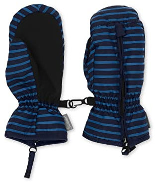 Sterntaler Baby Jungen Fäustel gestreift Handschuh - Baby Fäustlinge Winter, Baby Handschuhe - wasserdicht aus Funktionsmaterial - marine, 1