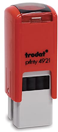 Trodat Printy 4921 - (12x12 mm), für 2 Zeilen, Gehäusefarbe schwarz Kontroll- oder Bonusstempel - Gehäusefarbe rot - mit Wunschtext personalisieren, hier gleich online gestalten
