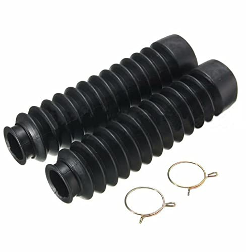 Stoßdämpfer Gabelbalg Vorne Schwarz Universal Offroad Motorrad Gummimanschette Staubkappe 13-teilige Gummi-Gabelmanschette 2St