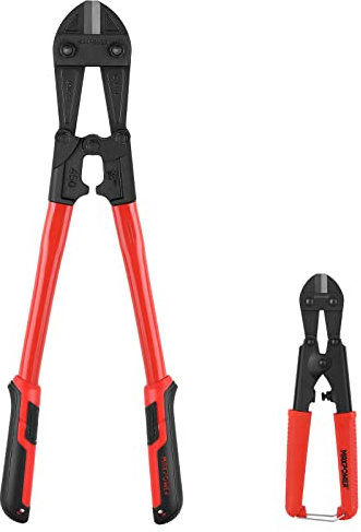 MAXPOWER Lot de coupe-boulons, Pince Coupe Boulon Robuste 450mm en Caoutchouc Souple et Mini Coupe-boulons 200mm, pour fil D'acier, Fil, Serrure,Chaîne, Barre d'acier