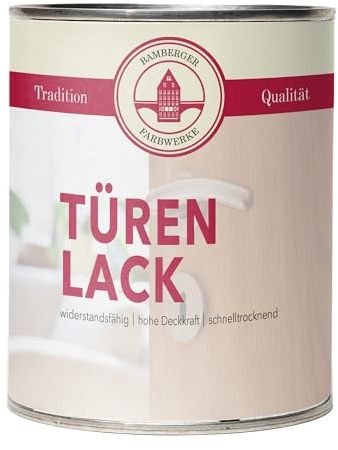 Bamberger Farbwerke Türenlack Holzlack Holzfarbe Türrahmen (Innen- und Außen) (Taubenblau, 750 ml)