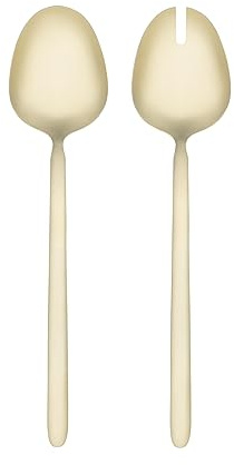 blomus Salatbesteck -Stella- Salatgabel &Servierlöffel Edelstahl pulverbeschichtet (Champagne)