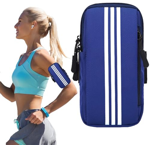 Handytasche Laufen Sport, Laufarmband Handyhalterung, Handytasche Joggen Handy Armband, Handytasche Joggen, Für Laufen, Workout, Joggen und Fitness (Blau)