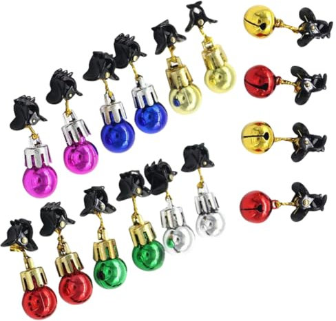 Cabilock 16st Bart Klammer Bart-Clips-verzierung Weihnachtsbart Lichter Weihnachtsmann-verzierung Bart Kugeln Bartclips Bartklemmen Gesicht Plastik Dekorativer Clip Ältere