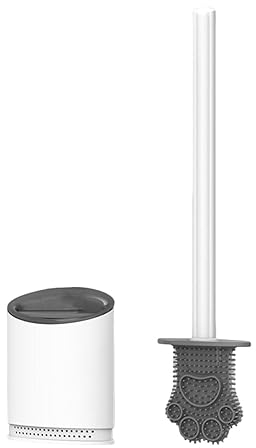 Badezimmer-Scheuerbürste, Handbürste, Toilettenbürste, Silikon-Toilettenbürste, Badezimmer-Hygienebürste in Katzenkrallenform, Toilettenschüssel-Scheuerbürste mit Wandhalterung