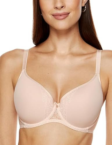 Gorteks Charme-B5 Reggiseno Liscio Imbottito 85C, Rosa Cipria, Rosa Cipria, 5C