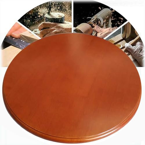 Tocadiscos giratorio de madera para mesa de comedor de 61 x 89 cm, bandeja grande para servir, suave y silenciosa, para el hogar, oficina, bar