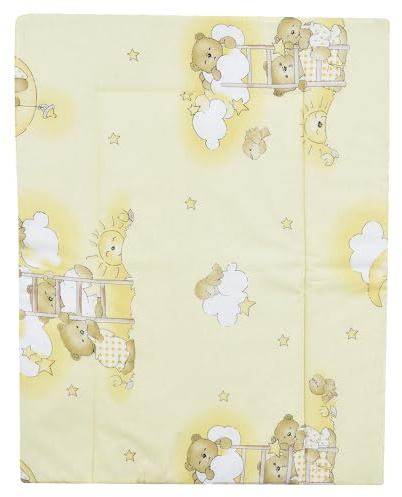 Baby Delux Wickelauflage Wickelunterlage 60x75 cm 75x70 cm weiche Wickeltischauflage Baumwolle wasserdicht waschbar (Nachtland beige, 60x75)