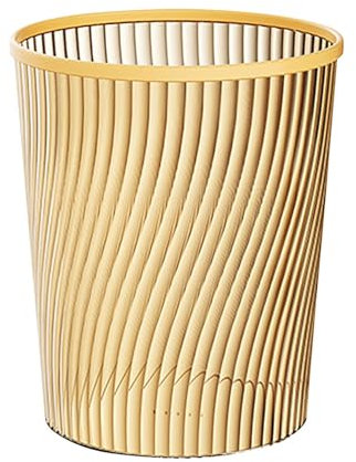 Generisch Papierkorb Mülleimer Kinderzimmer,Wohnzimmer MülleiMer Kinder Rund papierkorb MäDchen - robuster Papiereimer für kinderzimmer (Gold)