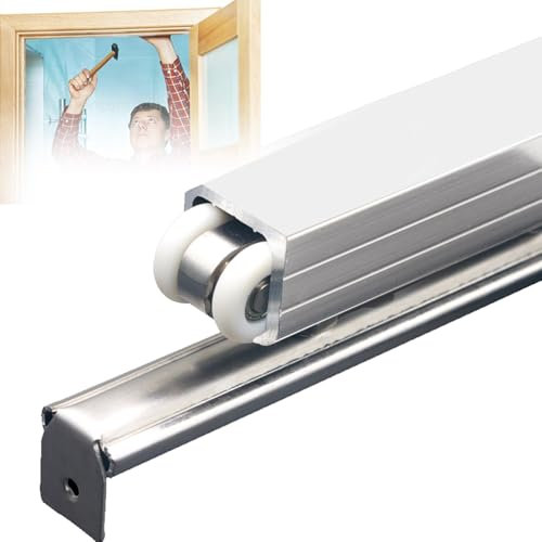 Box Rail Barn Door Hardware Kit W/8 Wheel Hangers - Smoothly and Quite,2-30 Feet Concealed Sliding Screen Door