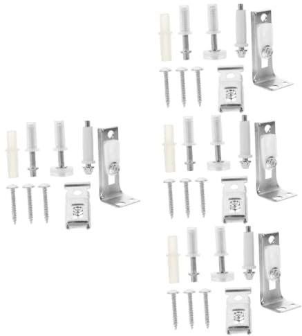 DIYEAH 4 Ensembles Quincaillerie Pour Portes Coulissantes Ensemble Porte Coulissante Matériel Charnières Intérieur Porte Pliante Alliage D'aluminium Silver
