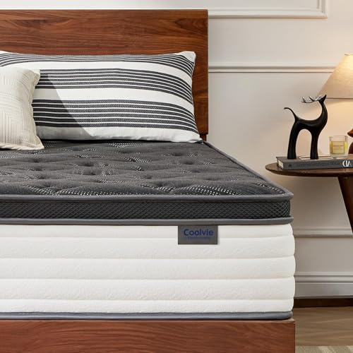 Coolvie 90 x 200 cm, höjd 25 cm, ortopedisk och ergonomisk 7-zons-komfortskummadrass, hårdhetsgrad 3 och 4, fickfjäderkärna med rörelsesisolering, Oeko-Tex certifierad