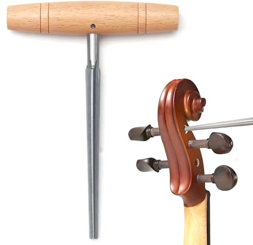 Guitar Pick Maker Punch Metal Peg Hole Reamer Tool with Wooden Handle for Guitar Lovers DIY