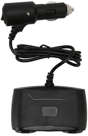 BONKZEBU Adaptador de Cargador Profesional de 120 W para Encendedor de Cigarrillos de Coche con Múltiples Puertos para Grabadoras de Coche, GPS, etc. Carga Rápida para la Familia en la Carretera