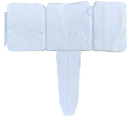 10 pezzi di bordatura da giardino in plastica, pannelli recinzione in finta pietra, barriera for esterni for patio Per Aiuole(White)
