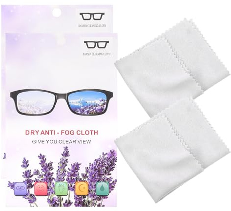 SOIMISS 2 Stück Antibeschlag Brillenputztücher aus Mikrofaser Wiederverwendbar für Brillen und Bildschirme Sanfte Reinigung ohne Streifen Geeignet für Optik und Elektronik