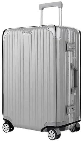 Heryson 30 Inch Clear PVC Luggage Cover, Transparent Suitcase Protector with Bottom Protection, Anti-Scratch & Anti-Dyeing for Travel, Business & Daily Use