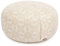 Bodhi Meditationskissen RONDO | Abnehmbarer Bezug aus 100% Baumwolle | Bio-Dinkelfüllung | Höhe 14-20 cm | Praktische Trageschlaufe | Maharaja Collection (Madurai/ecru)