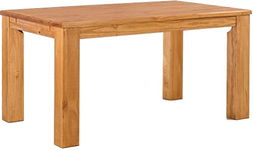 B.R.A.S.I.L.-Möbel Esstisch Rio Classico 160x100 cm Honig Holz Pinie Massivholz Esszimmertisch Echtholz ausziehbar vorgerichtet für Ansteckplatten