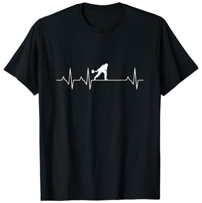 Herzschlag Stockschütze Shirt Eisstockschießen Stocksport T-Shirt