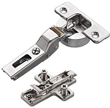 2 x Salice Topfband Serie 700 mit Dämpfer im Topf 110° Bohrbild T52 Mittelanschlag inkl. Kreuz-Montageplatte Höhe 3 mm mit vormontierten Euroschrauben, Exzenterverstellung Möbelscharnier von SO-TECH®