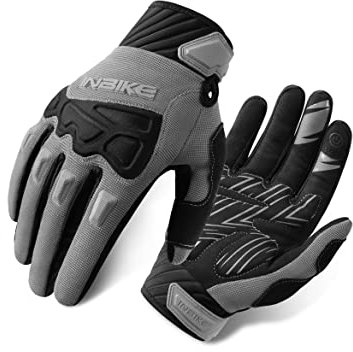 INBIKE MTB Handschuhe Herren Motocross Fahrradhandschuhe Mountainbike Fahrrad Rad Jungen mädchen Grau XXL