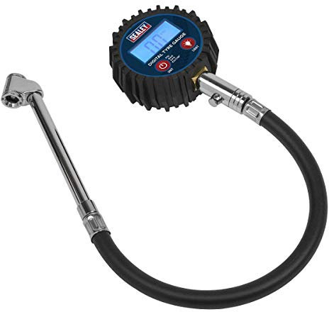 Sealey TST003 Digital Tyre Pressure Gauge with Push-On Chuck