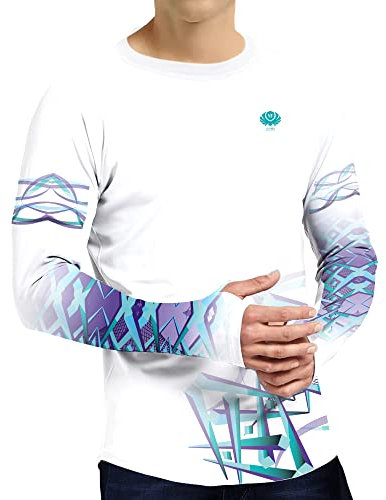 Långärmad utslagsväst Herr UPF 50+ Fisketröjor för män Badtröjor Långärmad UV-skydd RashGuard Funny Multifunctional Activewear-skjortor & t-shirts Snabbtorkande Lättviktsventilerande XL