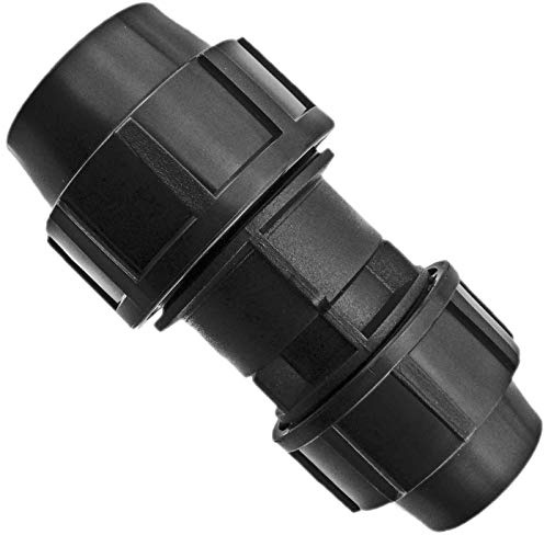 Kupplung reduzierend für PE Rohr-Außendurchmesse 50mm auf 25mm - PP Fitting Klemmverbinder Verschraubung