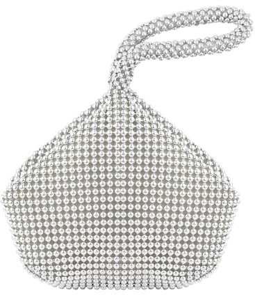 AUEAR, Triangle Bling Pailletten ReiÃŸverschluss Beutel Mini GröÃŸe Damen Abend Clutch Tasche Luxus Full Strass börse Sparkly Handtasche für Abschlussball Cocktail Party Hochzeit Verlobung Silber