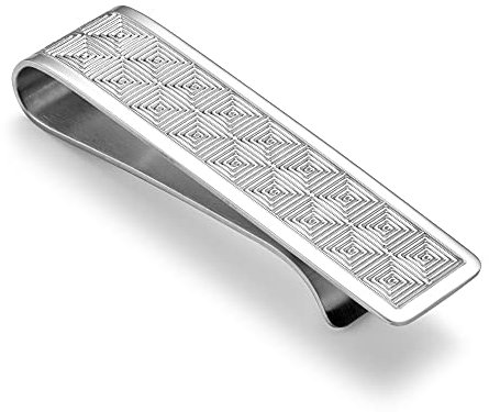 Herren Geldklammer Aus Hochglanzpoliertem Anlaufgeschütztem 925er Sterlingsilber Mit Gravurmotiv