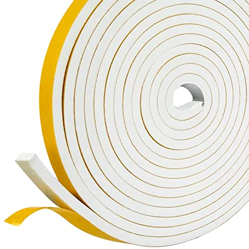 Dichtband Selbstklebend Gummidichtung 12mm x 10mm, NAVK 4m Dichtungsband für Tür Fenster Bad Dusche, Anti Kälte-Wind Lärm und Kollision -Weiß
